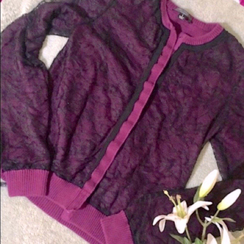 S Lace Snap Cardigan Behnaz Serafpour